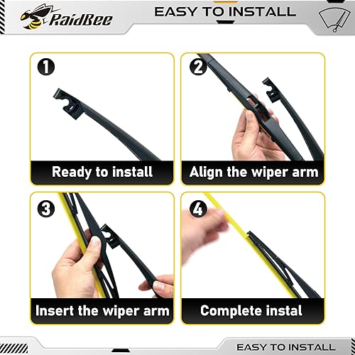 Miniatura 6 de Raidbee Repuesto de limpiaparabrisas trasero de 12 pulgadas para Hyundai Santa Fe 2013-2018Tucson 2010-2015, Kia Sportage 2011-2016 - Calidad OEM