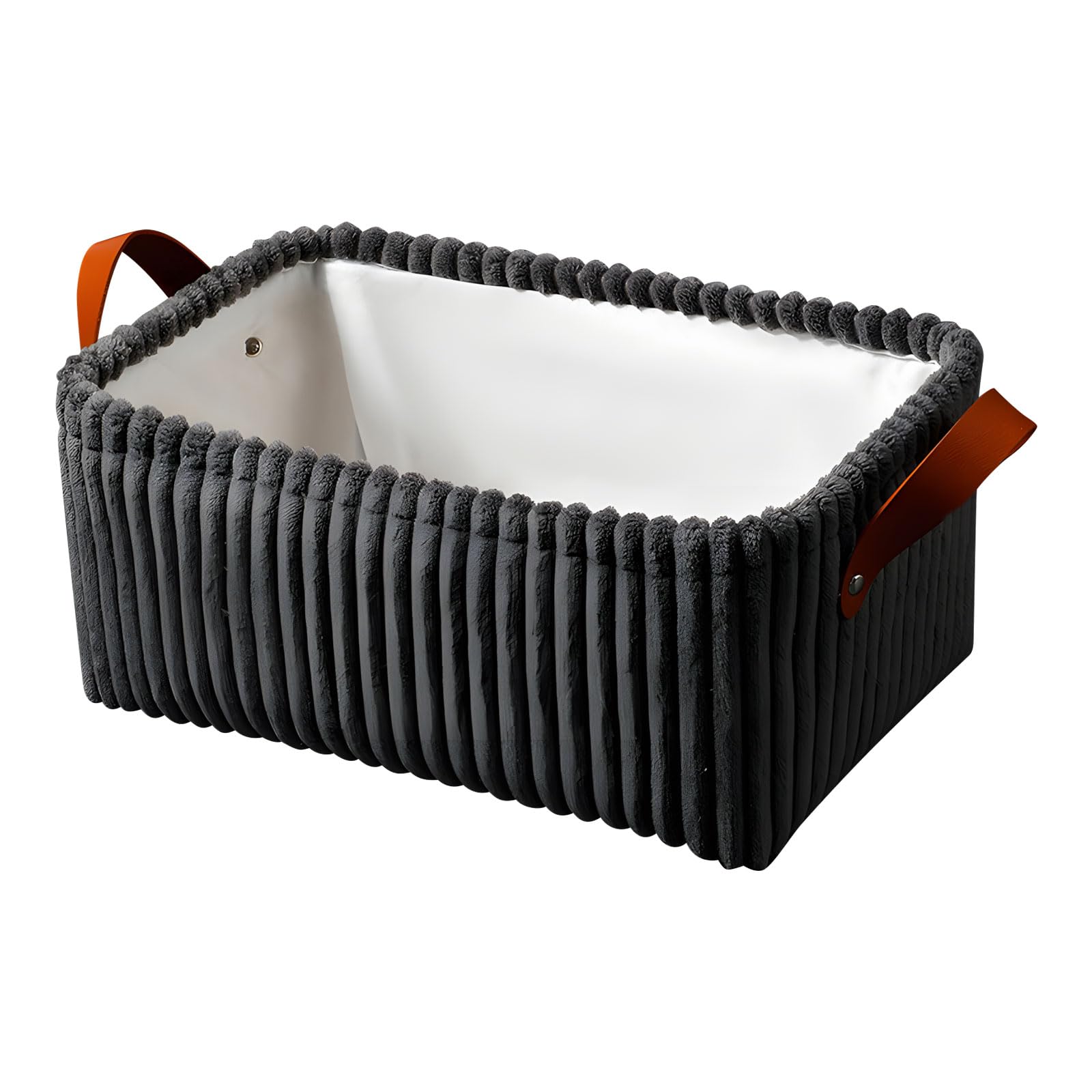 Hsyzygian Space Saving Storage Bin Thickened Flannel for Underwear Room with Reinforced Handle Bedroom Storage Bin