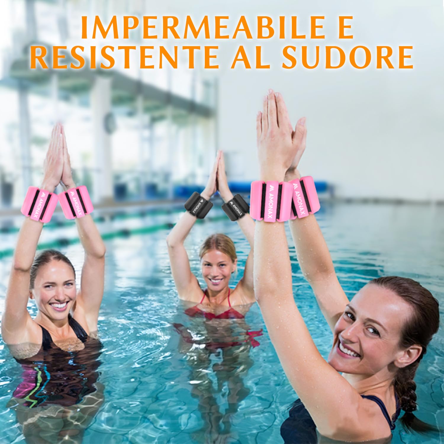 Set Di Pesi Per Caviglie E Polsi Regolabili Amonax - Coppia Da 0,5 Kg/1 Kg | Per Fitness, Yoga, Pilates E Allenamento A Casa - Foto 4