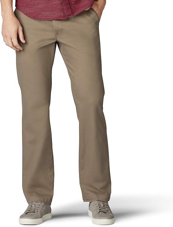 Lee Men's Extreme Motion Flat Front Regular Straight Pant
