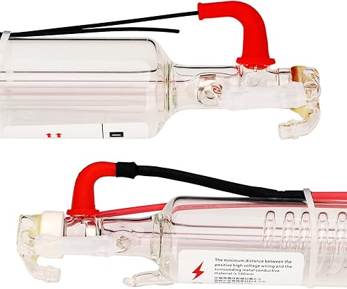 Miniatura 2 de LD-Teemm Tubo láser de CO2, tubo láser de CO2 de 10 W con revestimiento de 10 vatios de longitud 14.961 in de diámetro. 1.969 in, alambre