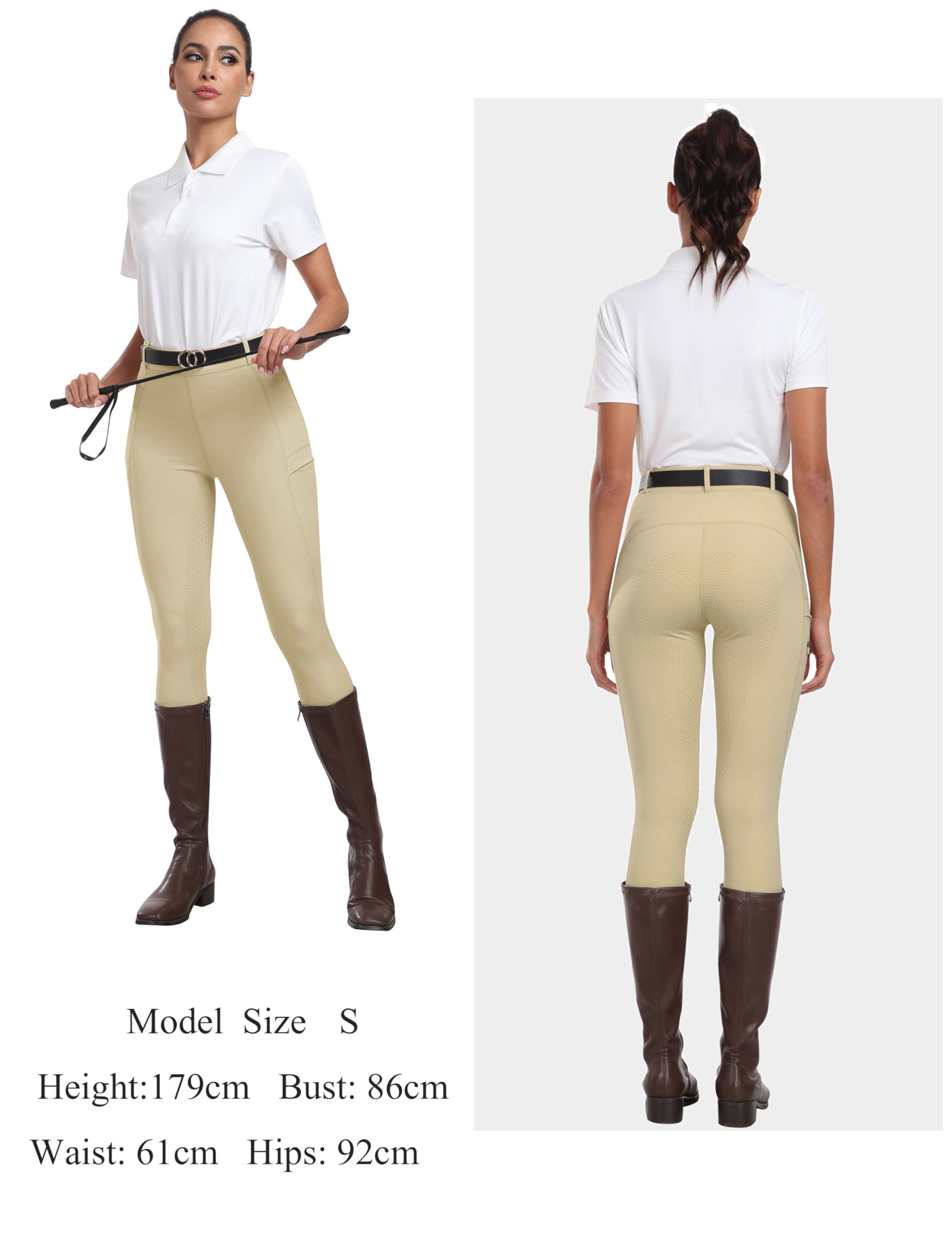 MoFiz Pantalones Hipica Mujer Pantalones Ecuestres Silicon Full Seat Mallas Equitacion Pantalones para Verano — view 7