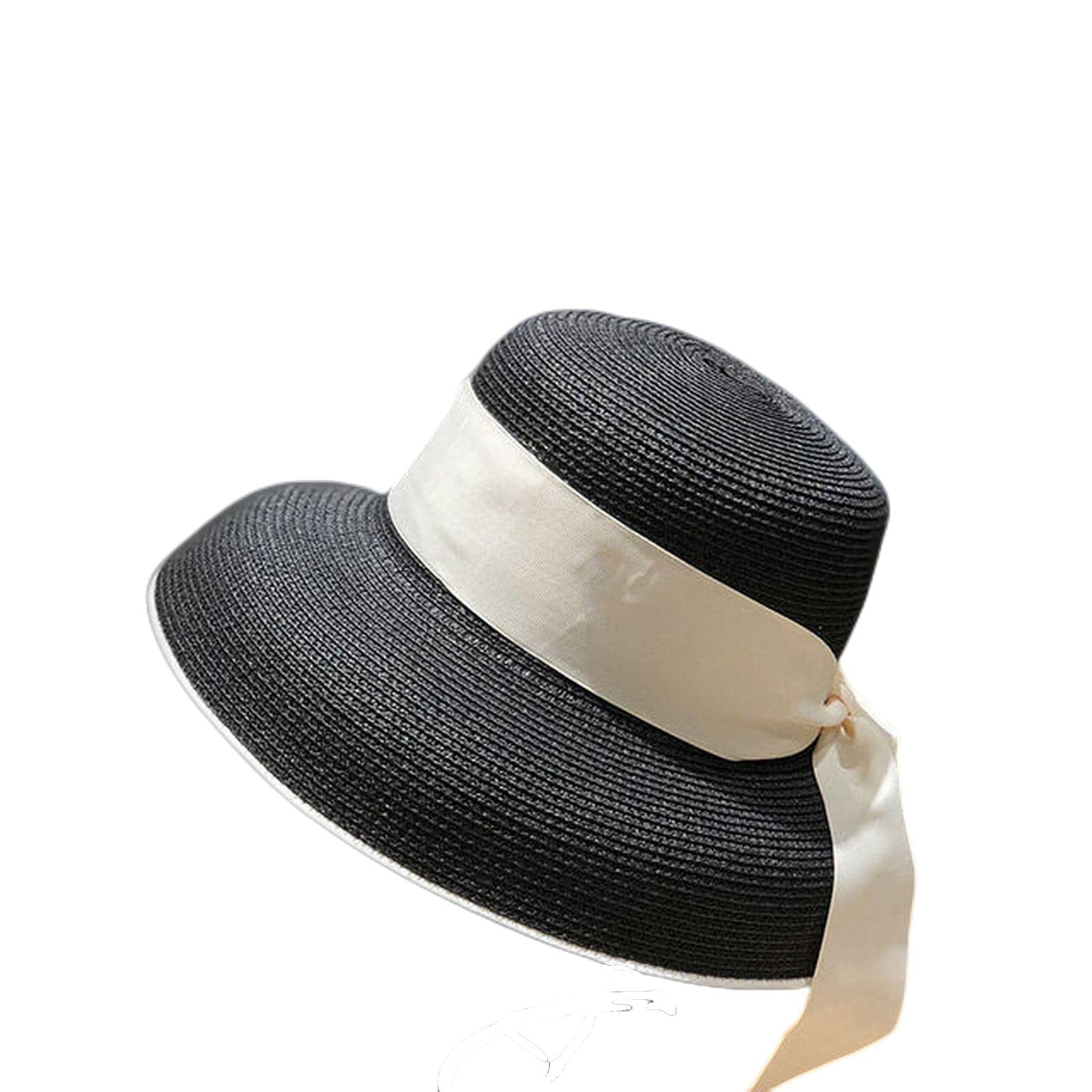 Chapeau bob pour femme - Chapeau bob d'été - Design rétro - Chapeau de paille - Chapeau de pêcheur