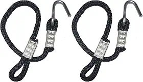 Corda Extensora Para Rede de Descanso 84 cm com ganchos 01 par PRETA