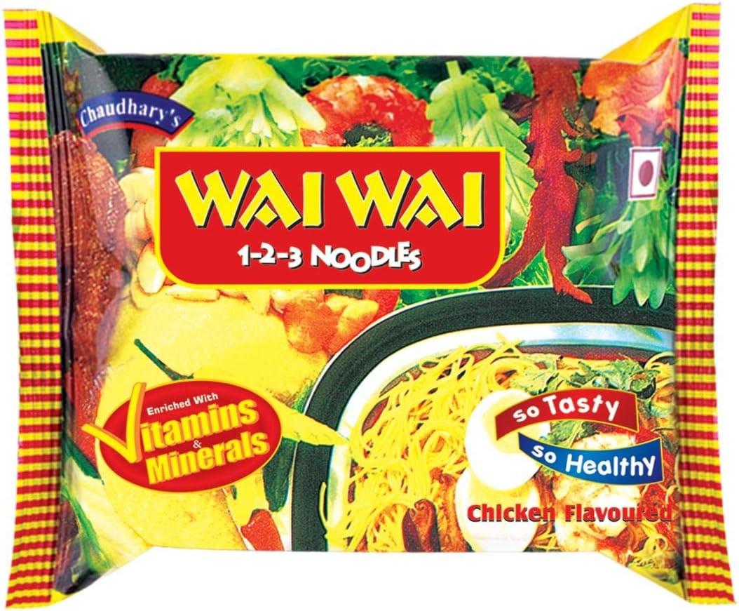 WAI WAI Noodles Chicken 70G-(10 Packets)