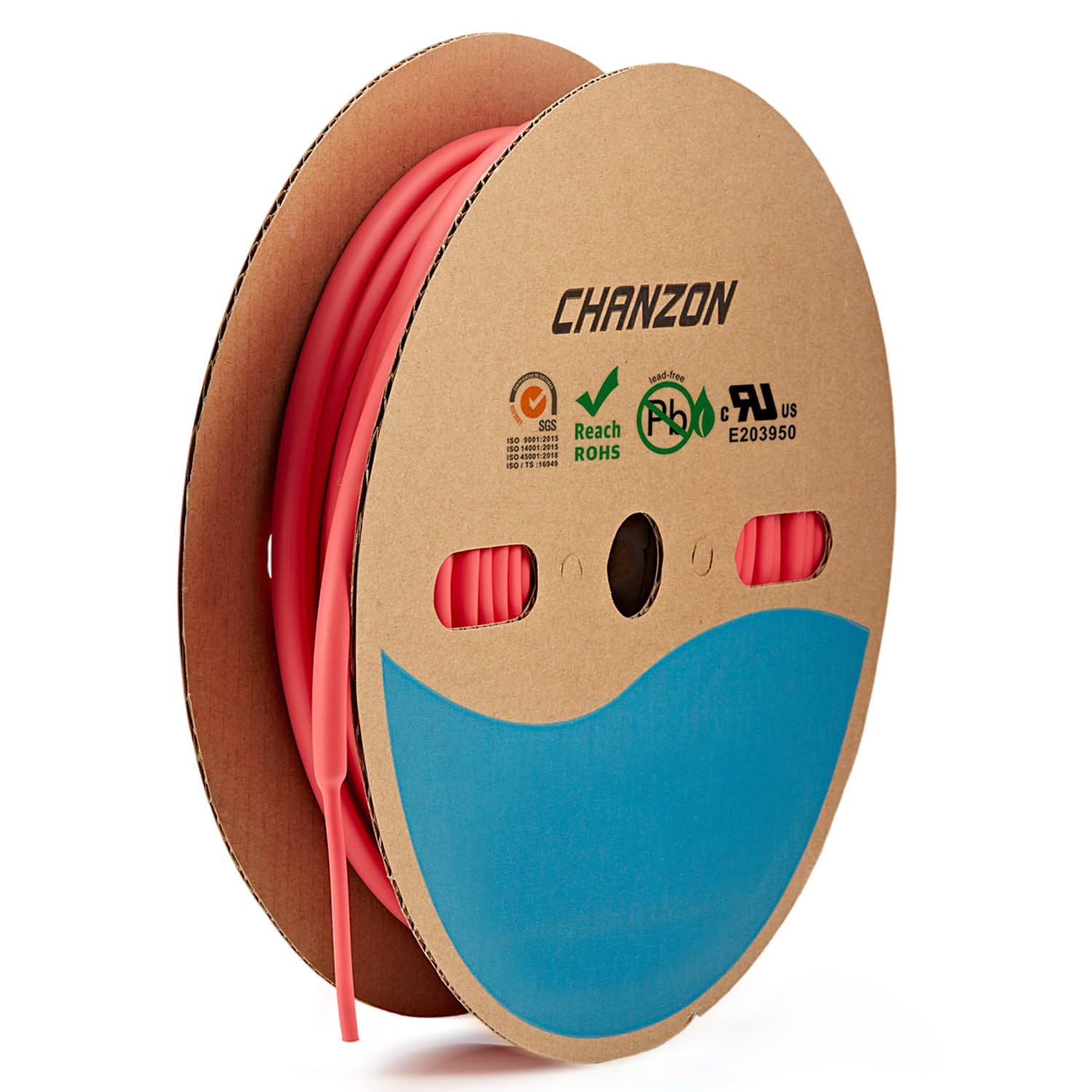 Chanzon 3:1 Ratio - 80ft Roll - Heat Shrink Tubing 3/16" (4.8mm) Red