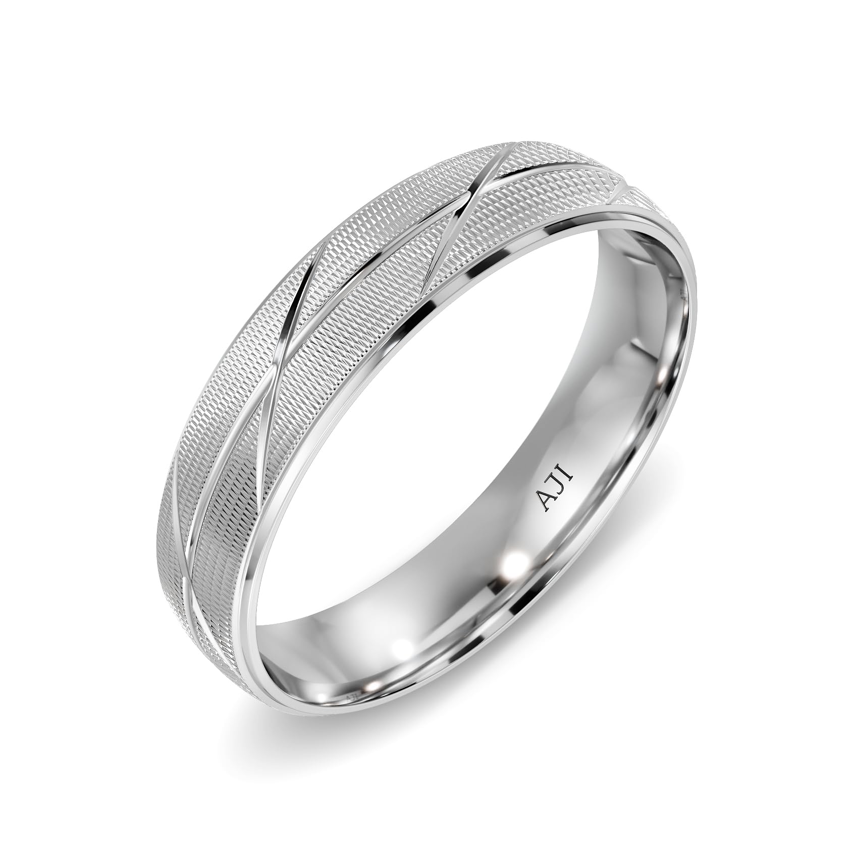 joyalukkas 950 Platinum Purity Simplex Platinum Ring For Men-picture-33