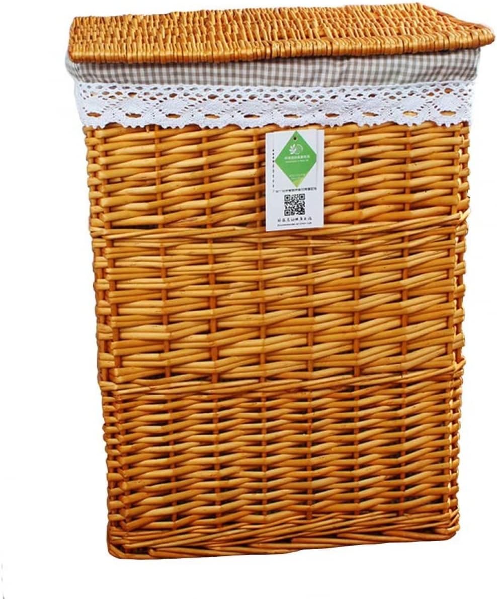 衣類収納ボックスふた付き大型収納ボックス 籐収納バスケット 汚れた衣類収納バスケット ガーデン収納バスケット 出色