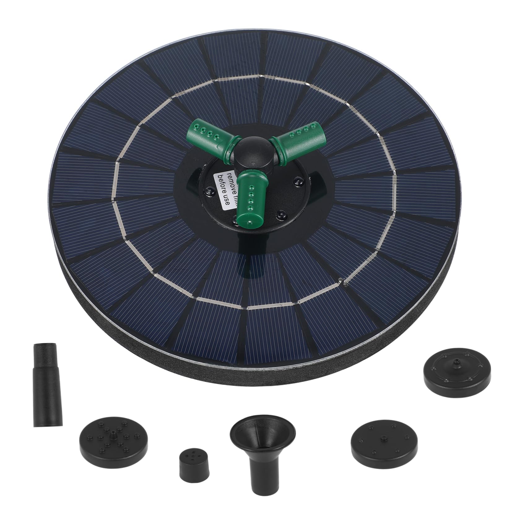 TOYANDONA Fuente Solar Flotante para Baño de Pájaros y Piscina, Diseño Flotante, 150l/h, Silicona y Abs para Jardín Exterior