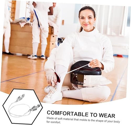 Miniatura 9 de INOOMP Abrazadera de cabeza de esgrima Clip de cable Clip de cable de protección de esgrima Clip de cable de lámina de esgrima Clip de alambre de