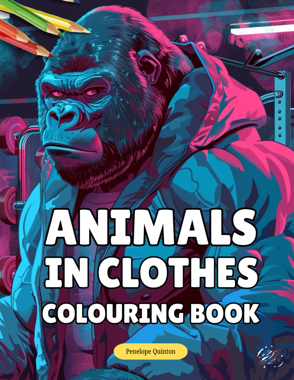 Animals in Clothes Colouring Book: Adult Colouring Book with Animals For Relaxation