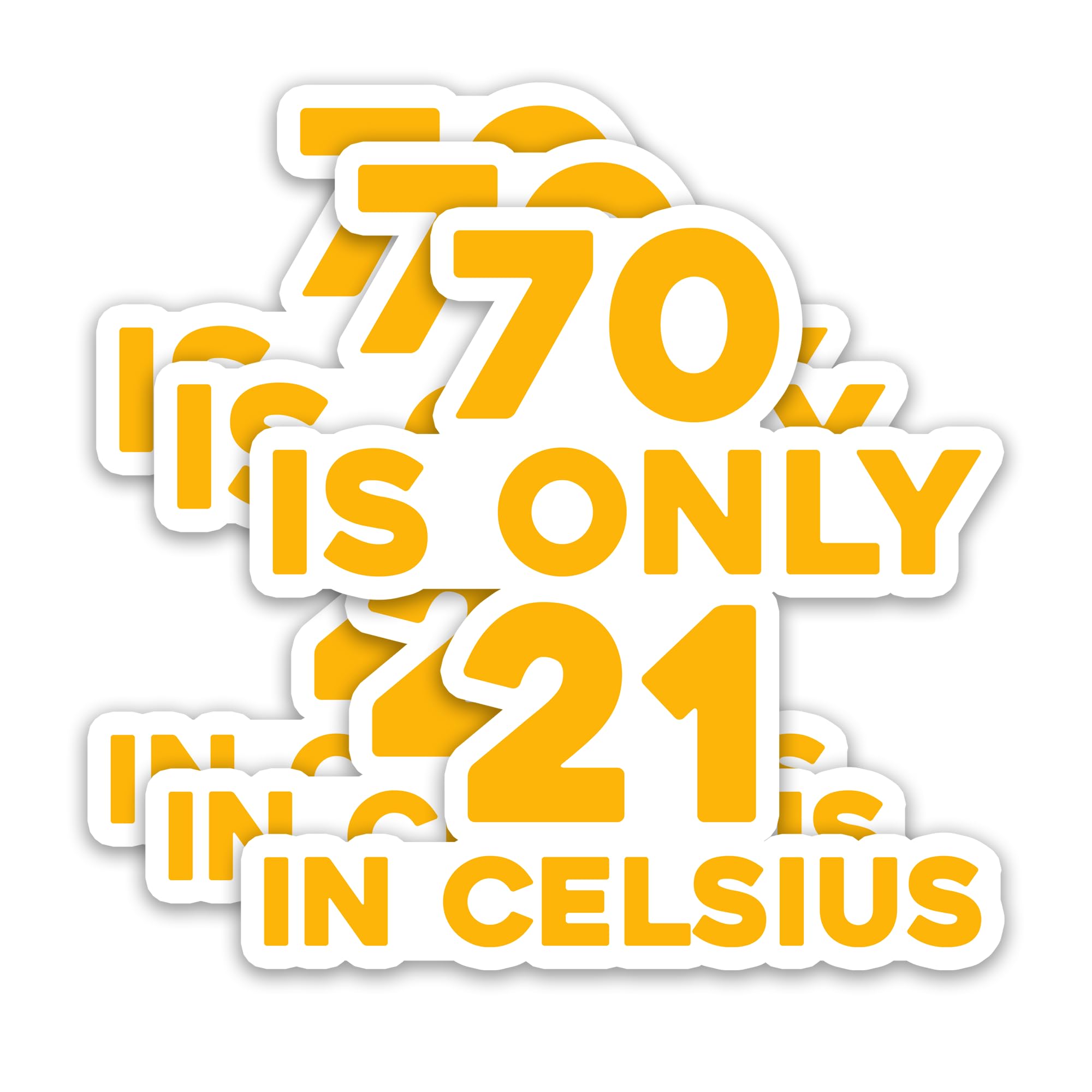 View 1 of (3Pcs) Funny 70th Birthday Stickers – I Can't Thank You Enough for Turning 70 Before I Do - Waterproof Vinyl Decals for Seventy Birthday Gifts, Water Bottles, Scrapbooks, Journals, 3 x 0.5 inch