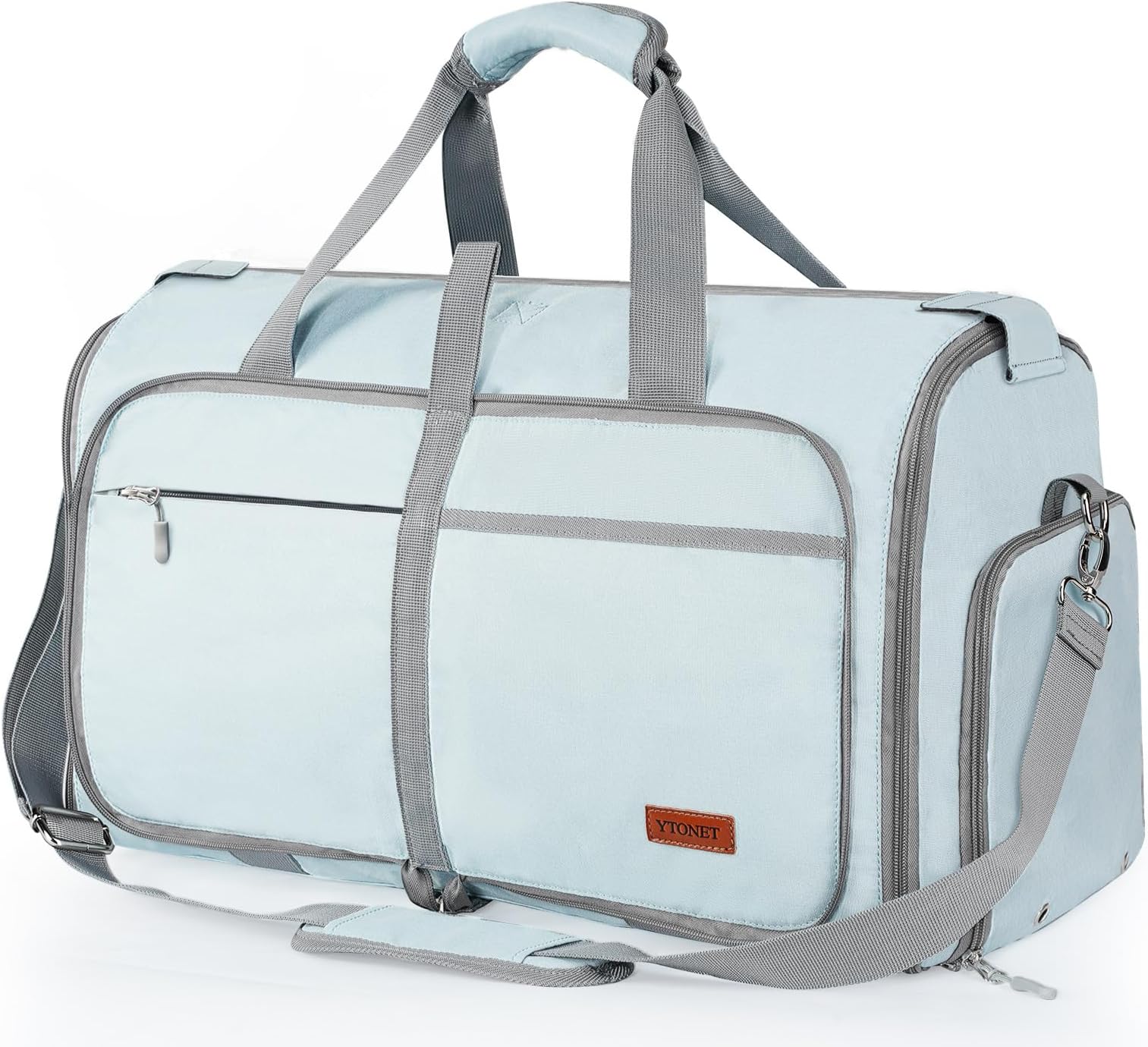 Ytonet Foldable Garment Bags for Travel, Convertible Travel Sports Duffel Bag, Blue, Foldable