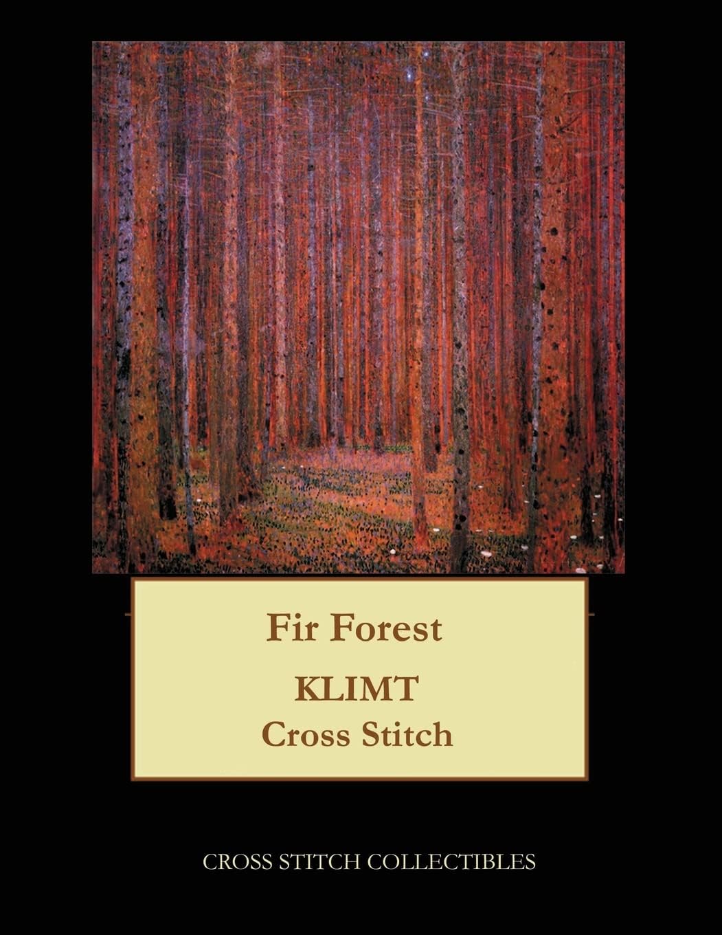 Fir Forest: Gustav Klimt cross stitch pattern