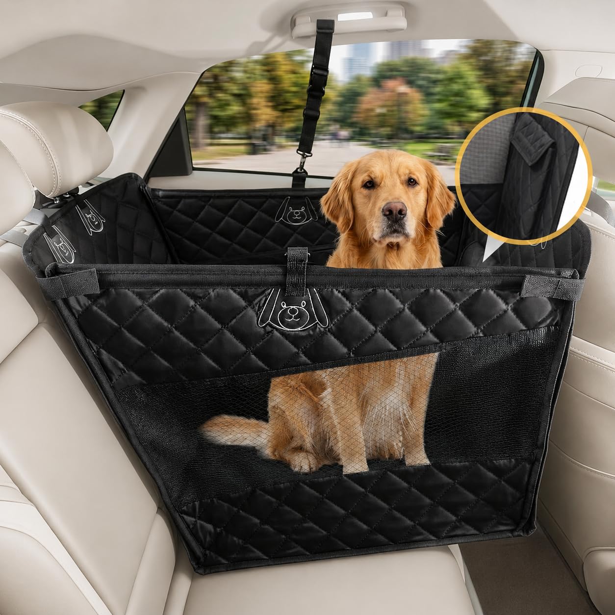 Dog Car Seat Back Seat for Small Medium Dogs Autositz für Hunde, Rückenlehne für kleine bis mittelgroße Hunde