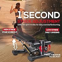 Vista 6 de KeppiFitness Steppers for Exercise at Home, Stair Stepper with Resistance Bands for Home Cardio Exercise - FITSTEP Series