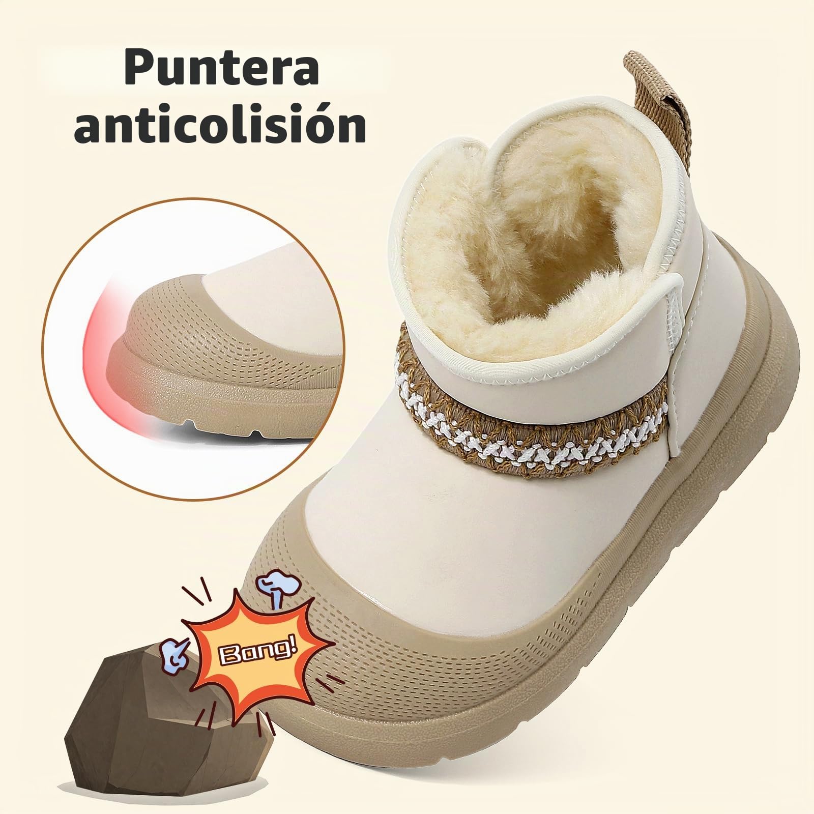 MK MATT KEELY Botas Niño Invierno Bota Nieve Impermeable Zapatillas Botines Exterior Cálido Niña con Suela de Antideslizante