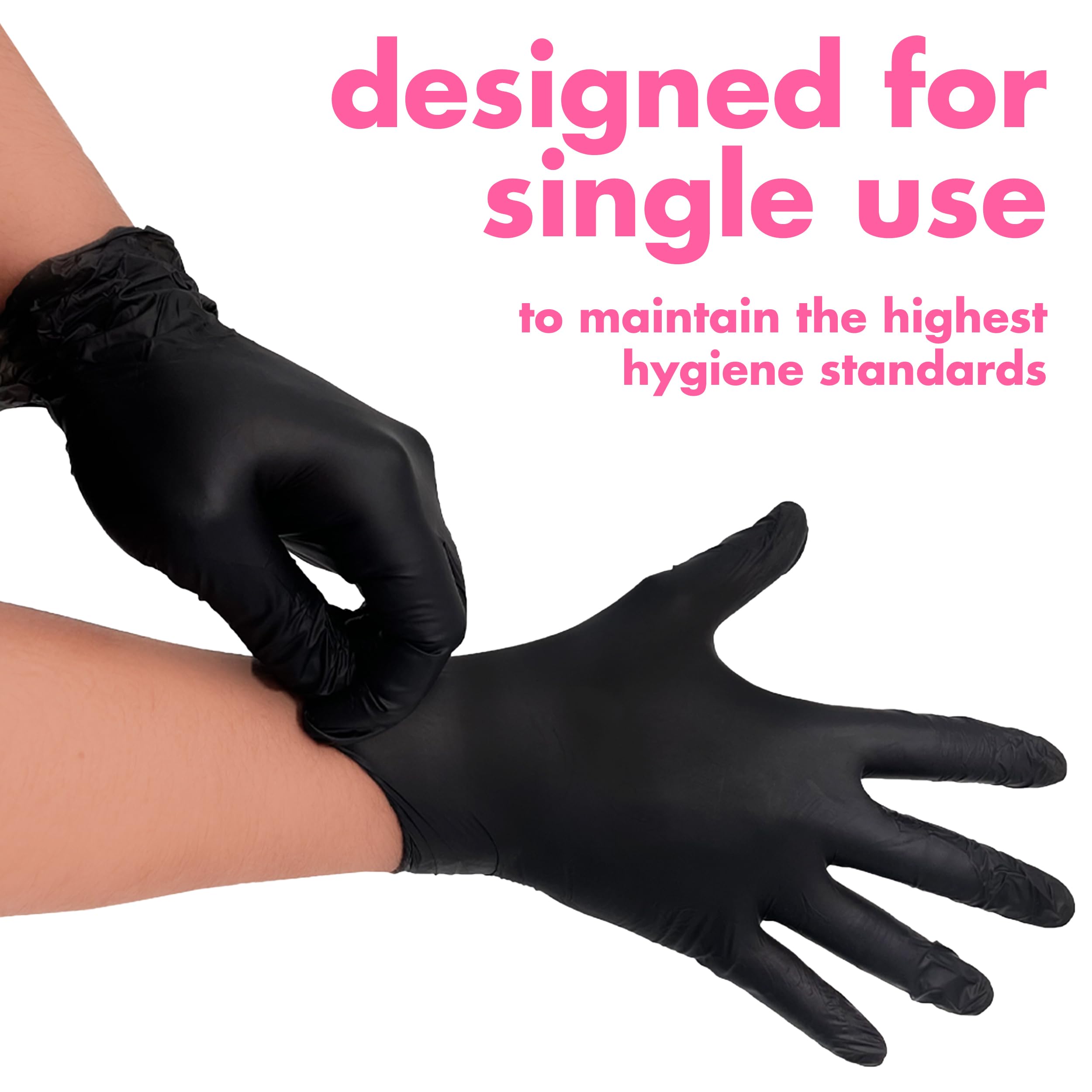 Colortrak Schwarze Vinylhandschuhe, Einweghandschuhe latexfrei & puderfrei, 10 Boxen (1000 Handschuhe), Einmalgebrauch für chemische Verarbeitung