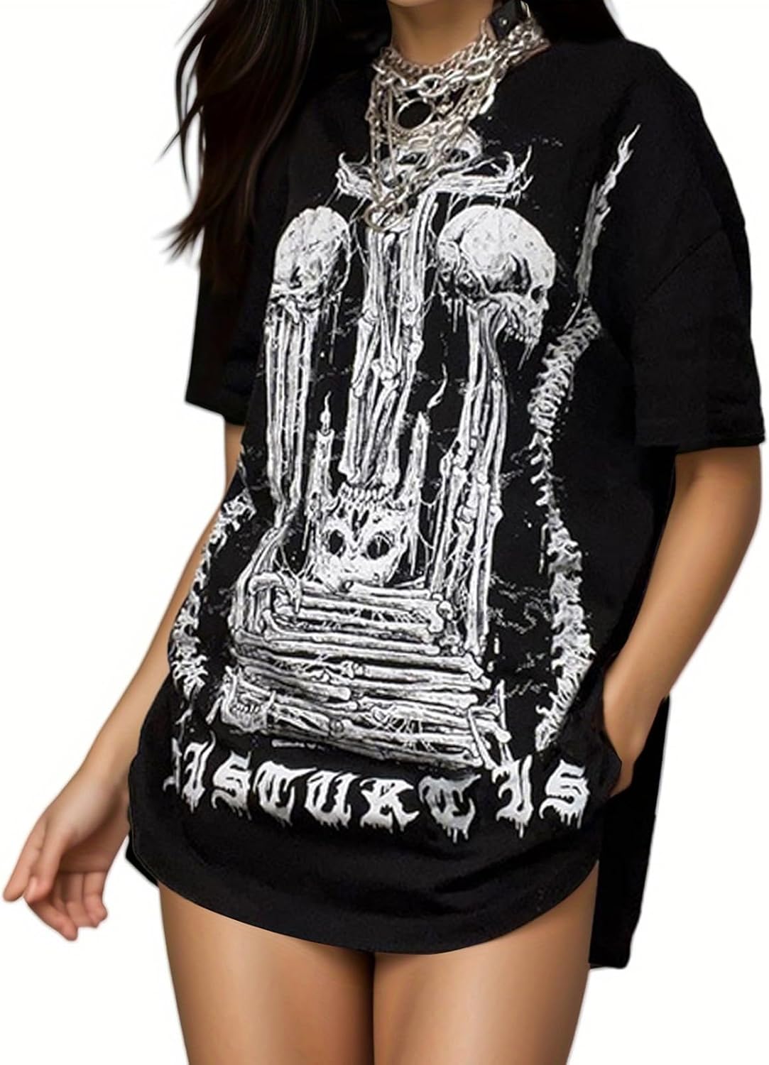 Skateboard Frog Women Goth T Shirt Y2K Harajuku Graphic Tops Cotton Anime image 4