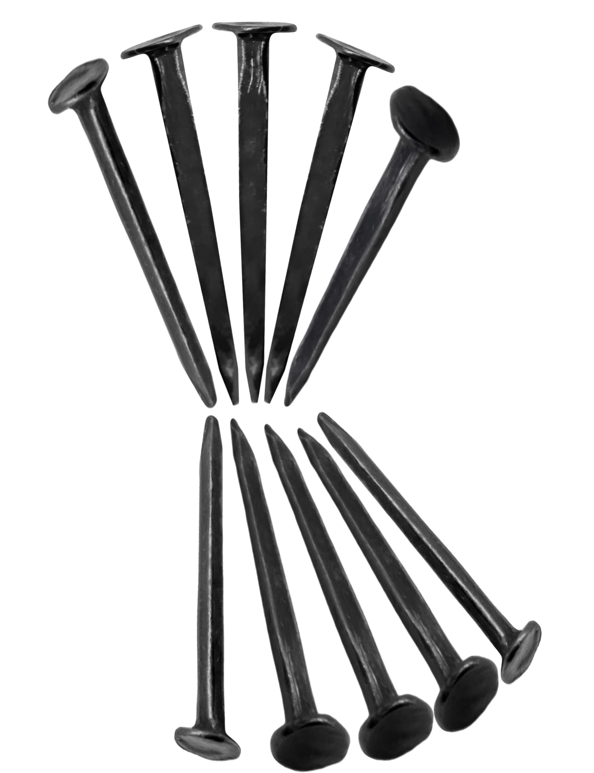 FUXXER 200 unghie decorative in ferro antico, 25 x 1,5 mm, effetto medievale, colore nero