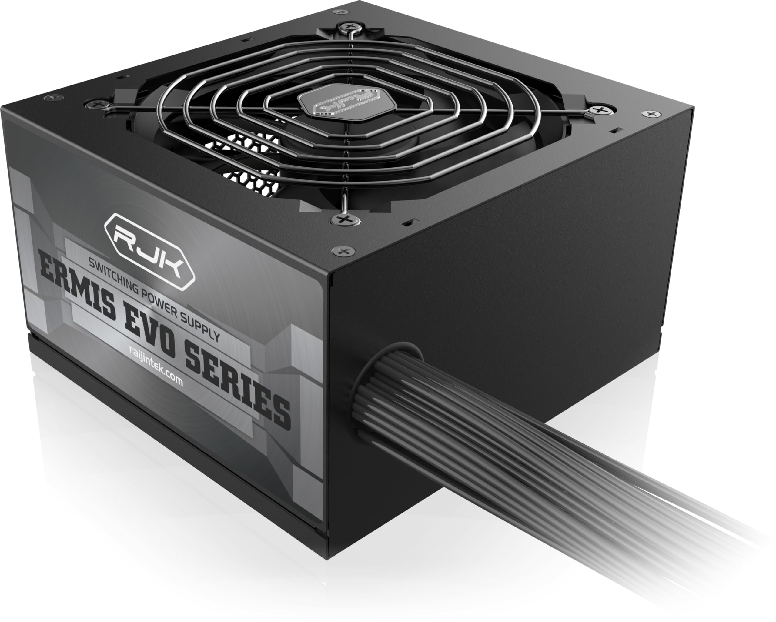 RAIJINTEK ERMIS EVO 850B ATX 3.1 zasilacz sieciowy, konstrukcja DC-to-DC, wentylator wysokociśnieniowy 12 cm, płaski kabel, cicha i stabilna praca