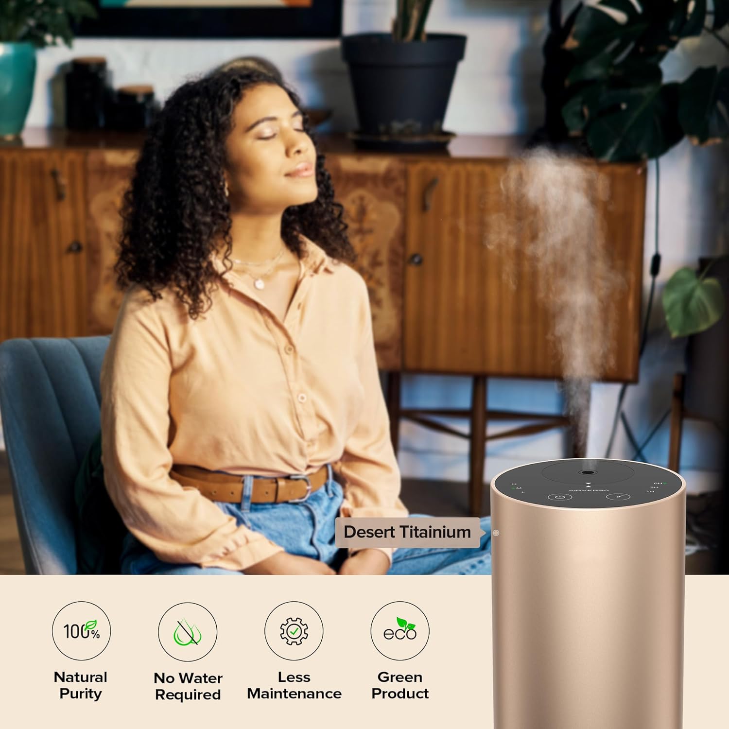 Airversa Waterless Essential Oil Diffuser Starter Kit with 30mL Sandal Lux Fragrance Oil for Car Home Office,Premium Aluminum Housing, Up to 600 sq ft, Aroma Nebulizer Baterry Operated, ADX Kit Black - Image 7