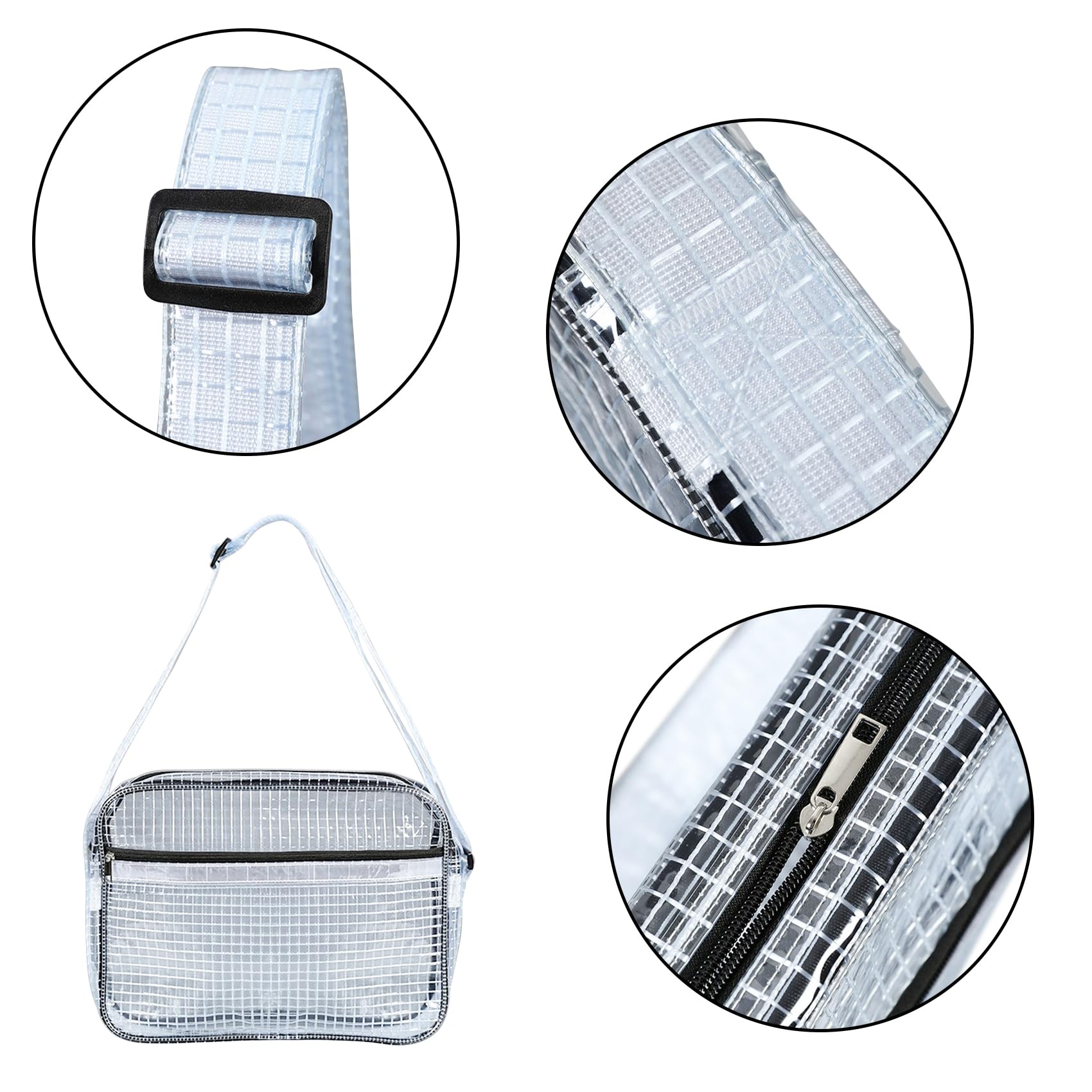 NOTAG Sac à bandoulière unisexe, sac à outils antistatique, sac à outils d'ingénieur imperméable en PVC transparent