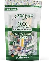 PURIZE® Beutel |100 XTRA Slim Size Aktivkohlefilter (Exklusiv) Multicolor