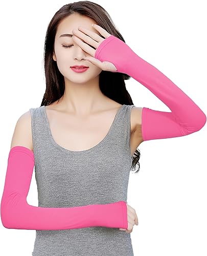 Guantes Bellady para exteriores, manga larga, bloqueadores del sol, sin dedos para mujer