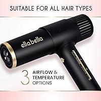 Vista 5 de ELLA BELLA® Ionic Salon Hair Dryer with Diffuser • Negative Ion Blow Dryer • for All Hair Types • Intelligent Heat & Speed Control • Lightweight &