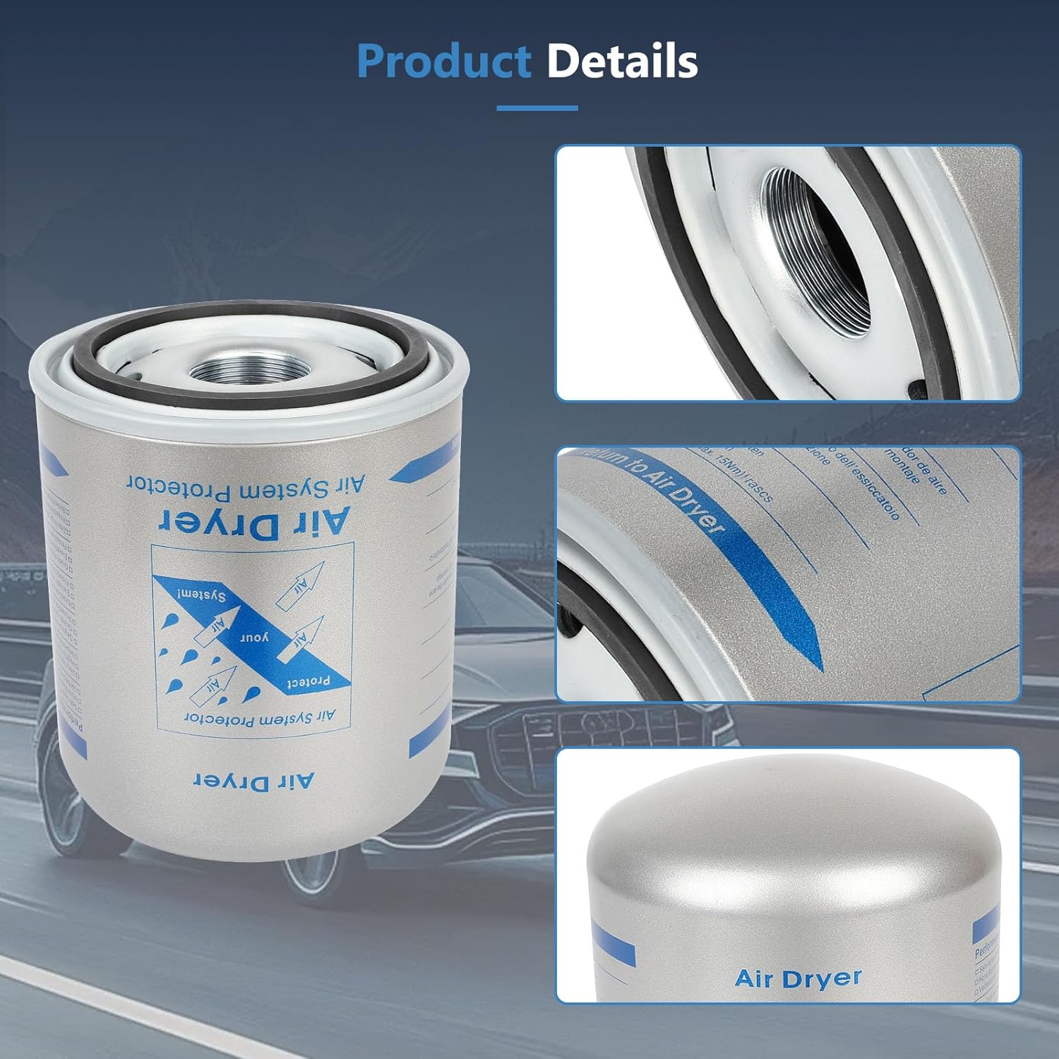 ECCPP Air Dryer Direct Replacement for Kenworth for Volvo for Freightliner for Columbia 21620181 12V