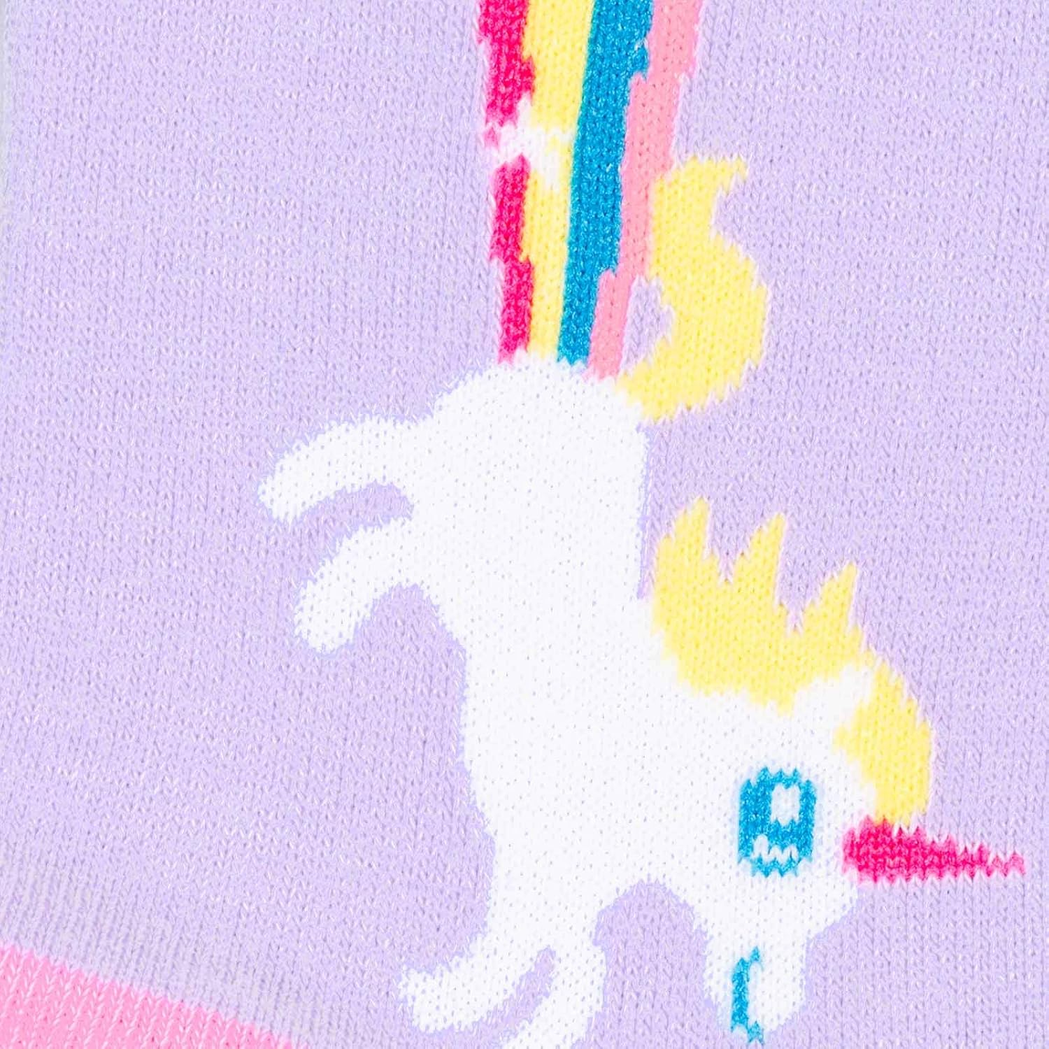 Sock It To Me Girls Rainbow Blast Unicorn Knee High Socks - Image 3