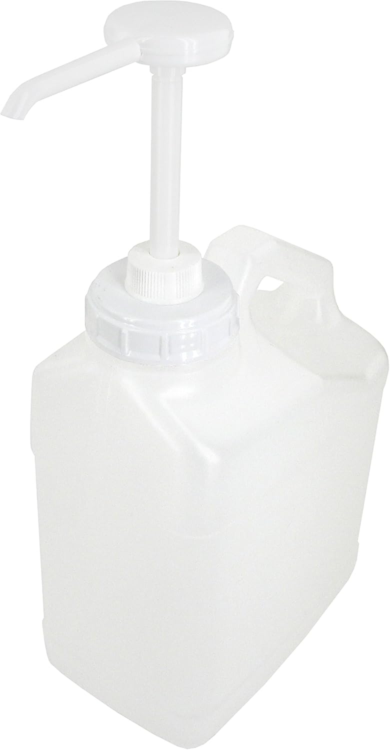 Portable Storage Jugs with Pump Dispenser Caps, Plastic (White, 2.5 Gallon Samson Stacker)