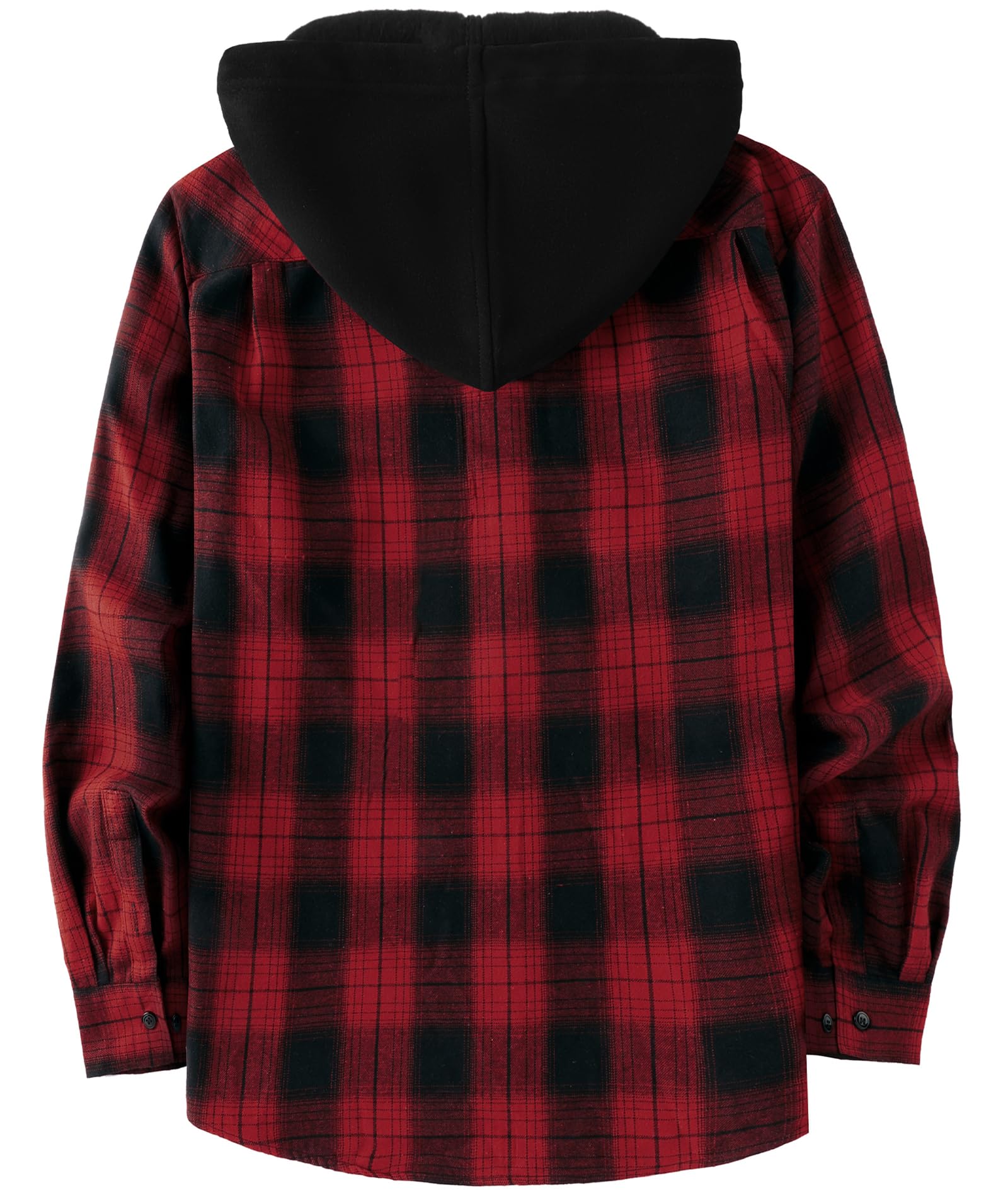 SwissWell Camicia Uomo Flanella Felpe Uomo Camicia a Quadri Manica Lunga Casual Camicia con Cappuccio M-3XL