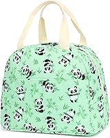 Vista 21 de Lonchera para niñas y mujeres, reutilizable, aislada, para la escuela, el trabajo, picnic (lunares)