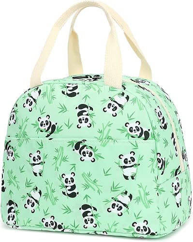 Miniatura 21 de Lonchera para niñas y mujeres, reutilizable, aislada, para la escuela, el trabajo, picnic (lunares)