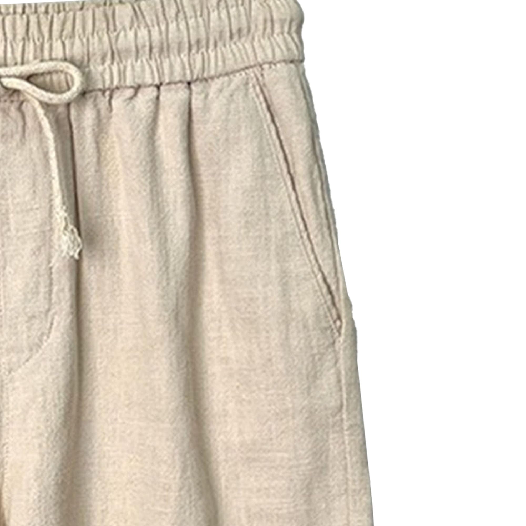 Herren-Shorts, lässig, Sommer, Strand, Stretch-Taille, kurze Hose, Leinen, Kordelzug, Outdoor, Freizeit-Shorts