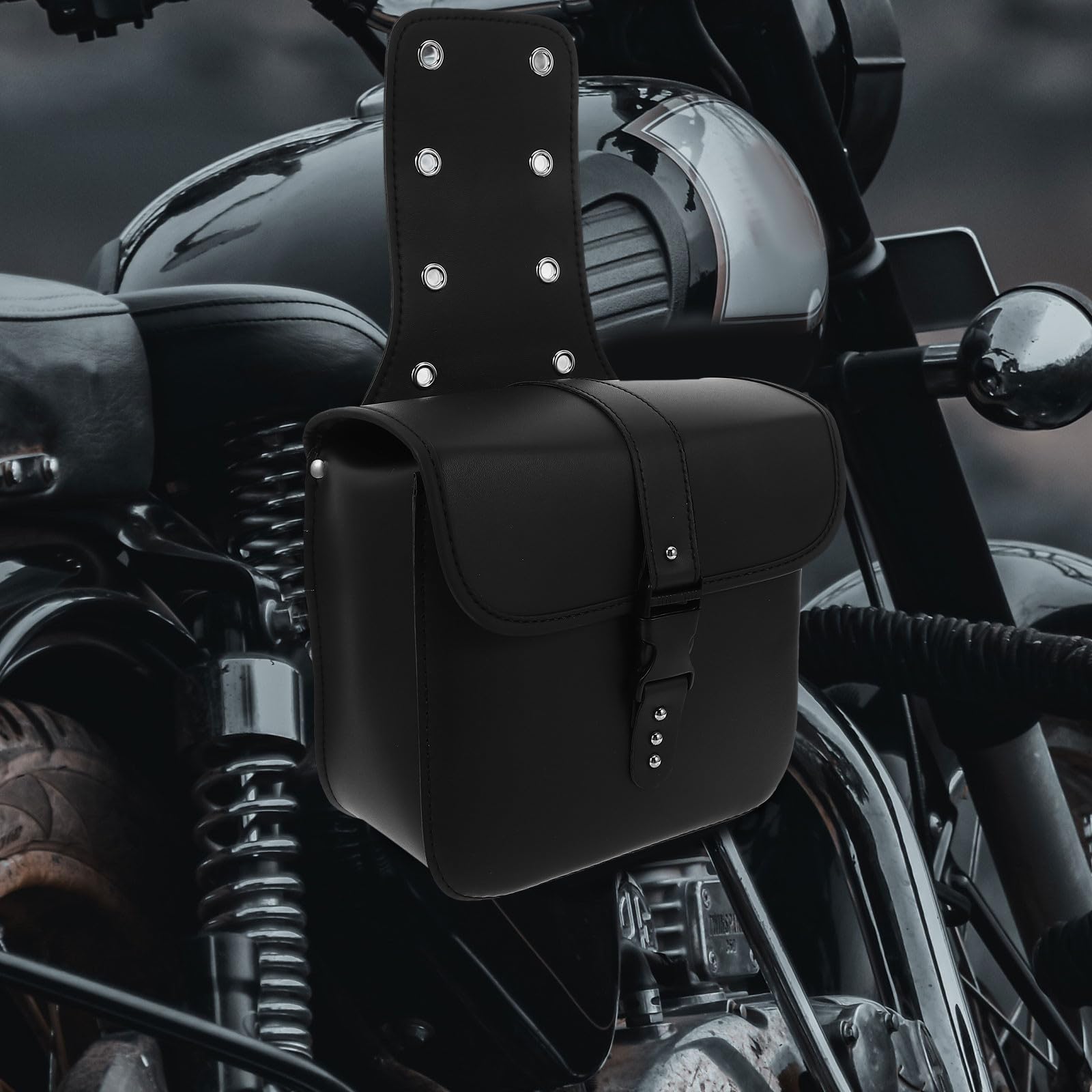 Borse Laterali Impermeabili per Moto Elettrica in Pu, Set da 2 Mini Borse da Sella Nere, Design Pratico per Protezione in Caso di Pioggia e Uso Urbano