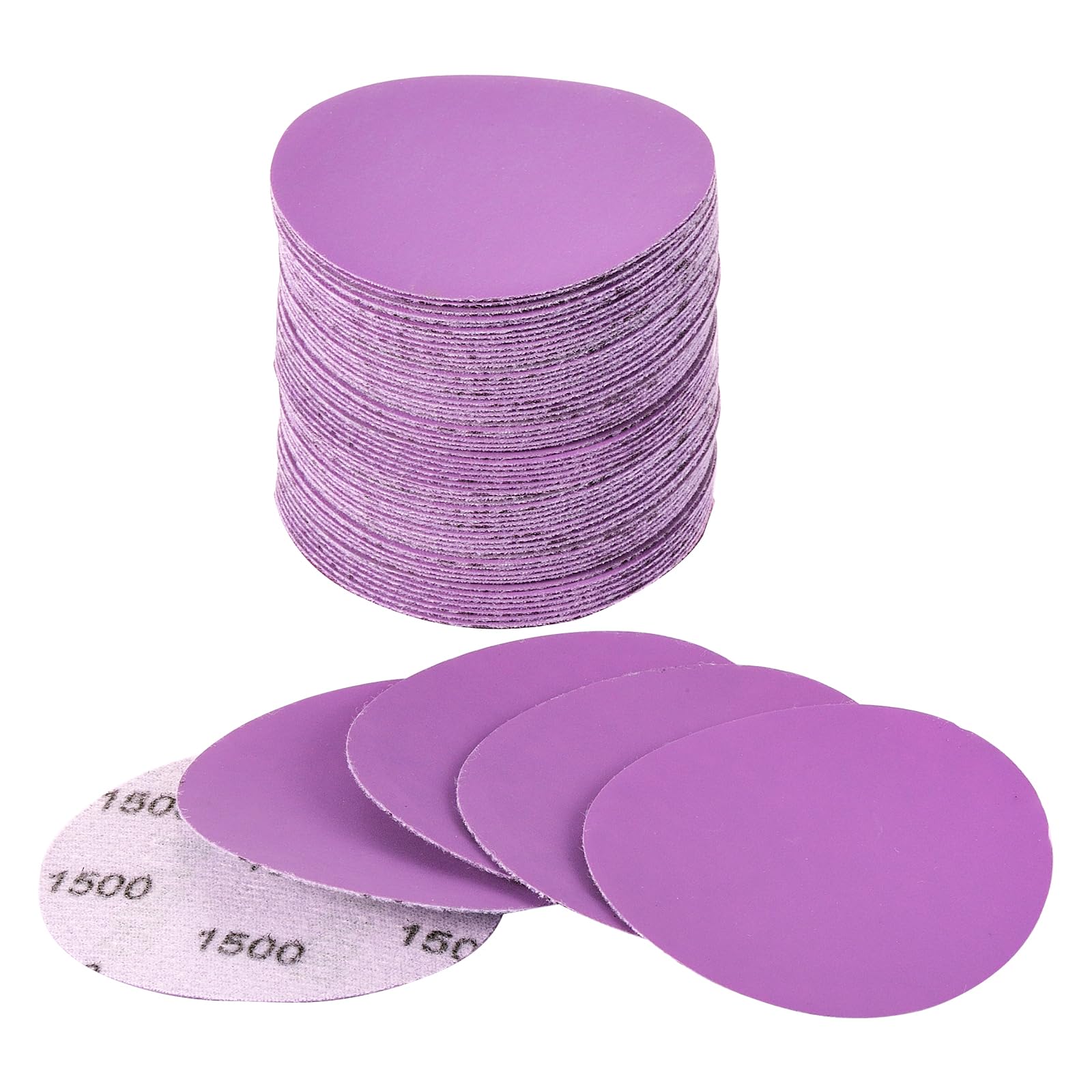 Arilier 3 Inch Sanding Disc 40Pcs, 1500 Grit Sandpaper, Drill Sanding Attachment, Wet Dry Hook and Loop Sandpaper Discs for Random Orbital Sanders,