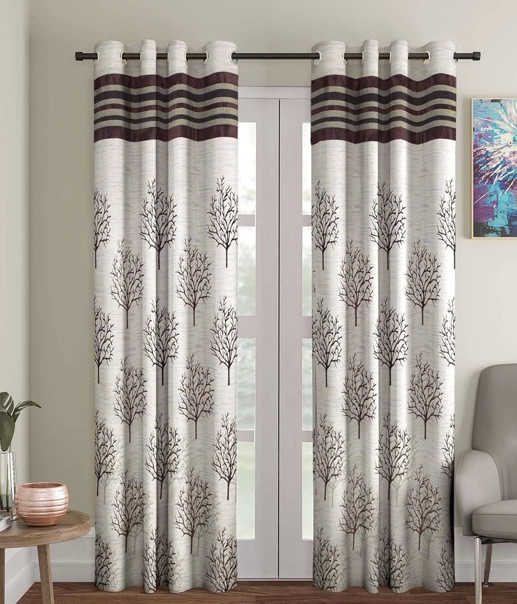 F2L Fresh From Loom Jute Jacquard Eyelet Curtain