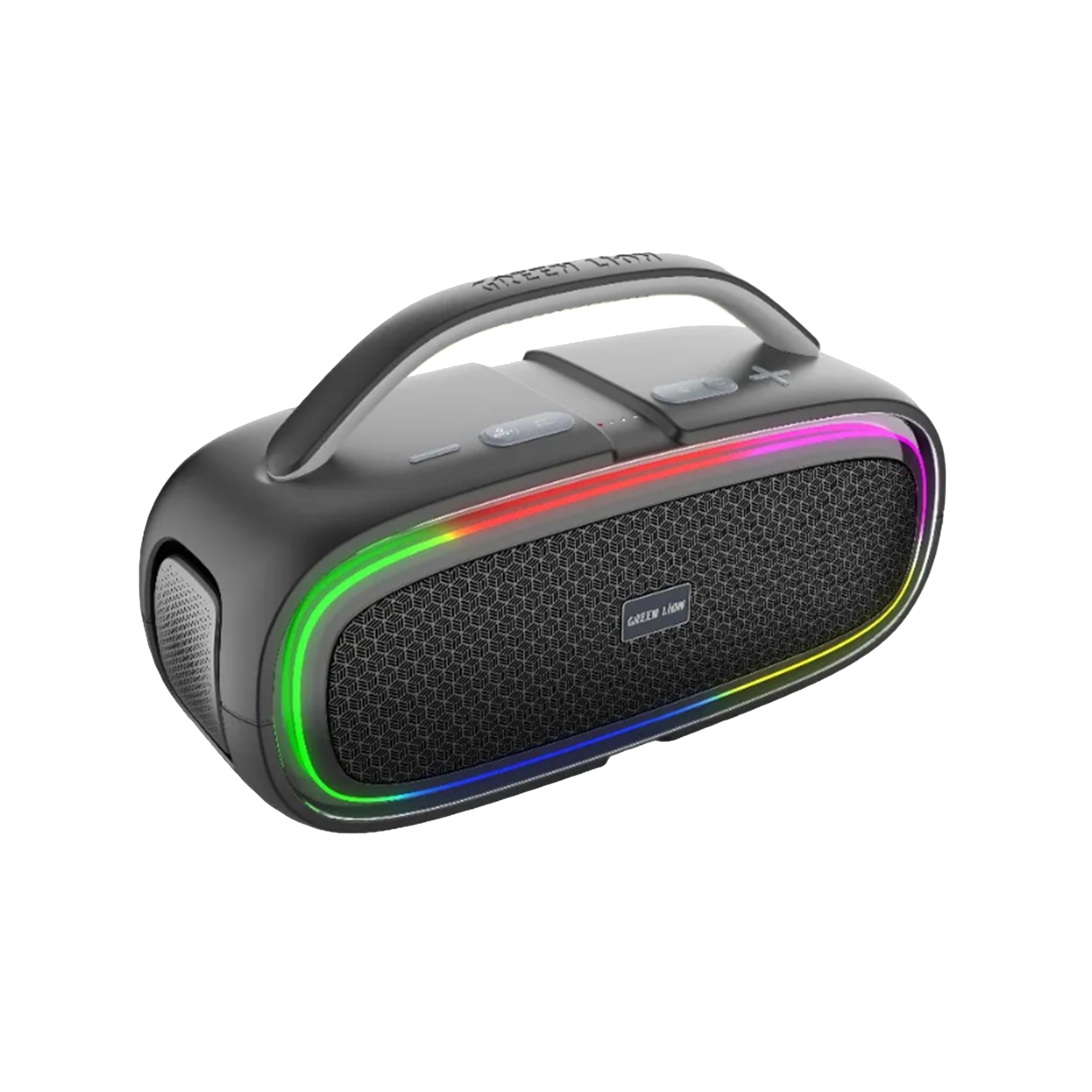 Green Lion BeamPlus Wireless Speaker, 100W, 8Hrs Playtime, Portable Speaker, RGB Lights, HiFi Sound, 10M Range, Bluetooth V5.0, AUX/USB/TF Input, IPX6 Waterproof, Wireless Microphone Included (Black)