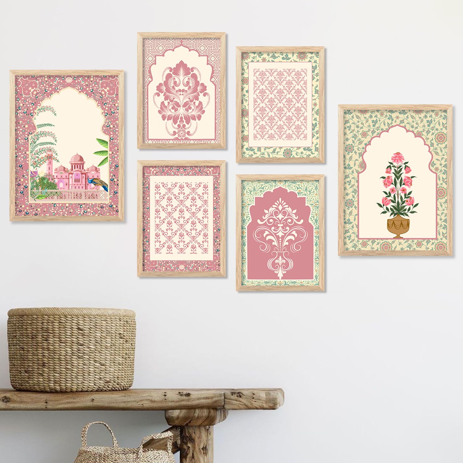 kotart Madhubani Art Paintings with Frame for Home Decoration - Traditional Framed Painting for Living Room Bedroom Office Decor - Painting for Wall Decoration - Pack of 6 (A) (B0CV15LHXZ) Amazon Price History, Amazon Price Tracker