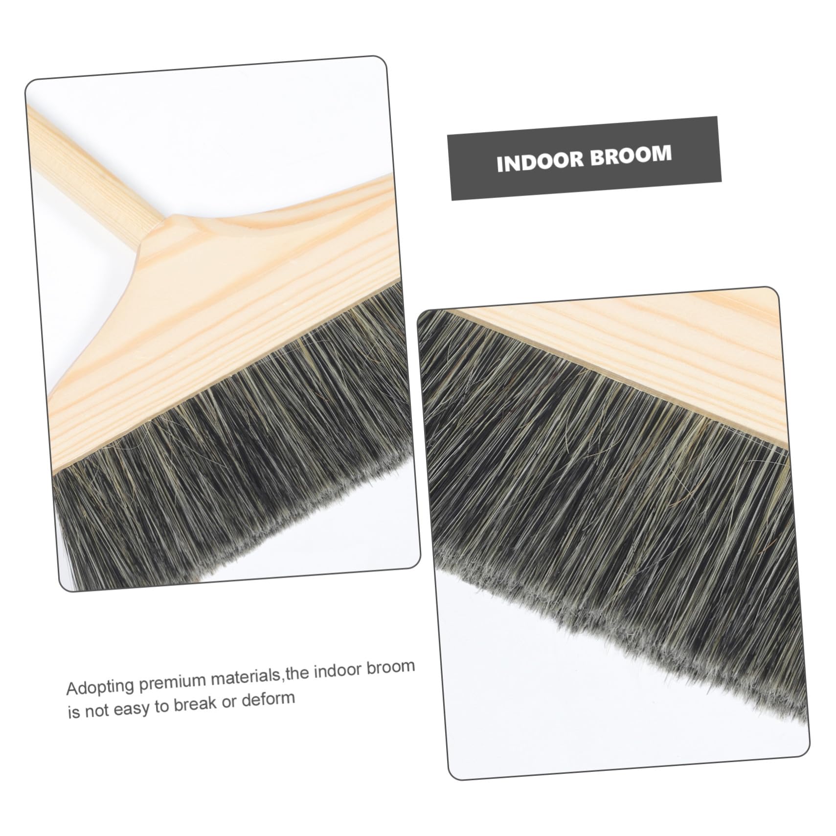 Scopa a Setole Morbide Manico, Legno, Staccabile