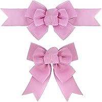 Vista 24 de 2 Piezas Lazos de Arpillera Prefabricados Hechos a Mano con Cinta con Alambre Negro para Coronas Decoraciones de Árbol Envoltura de Regalo