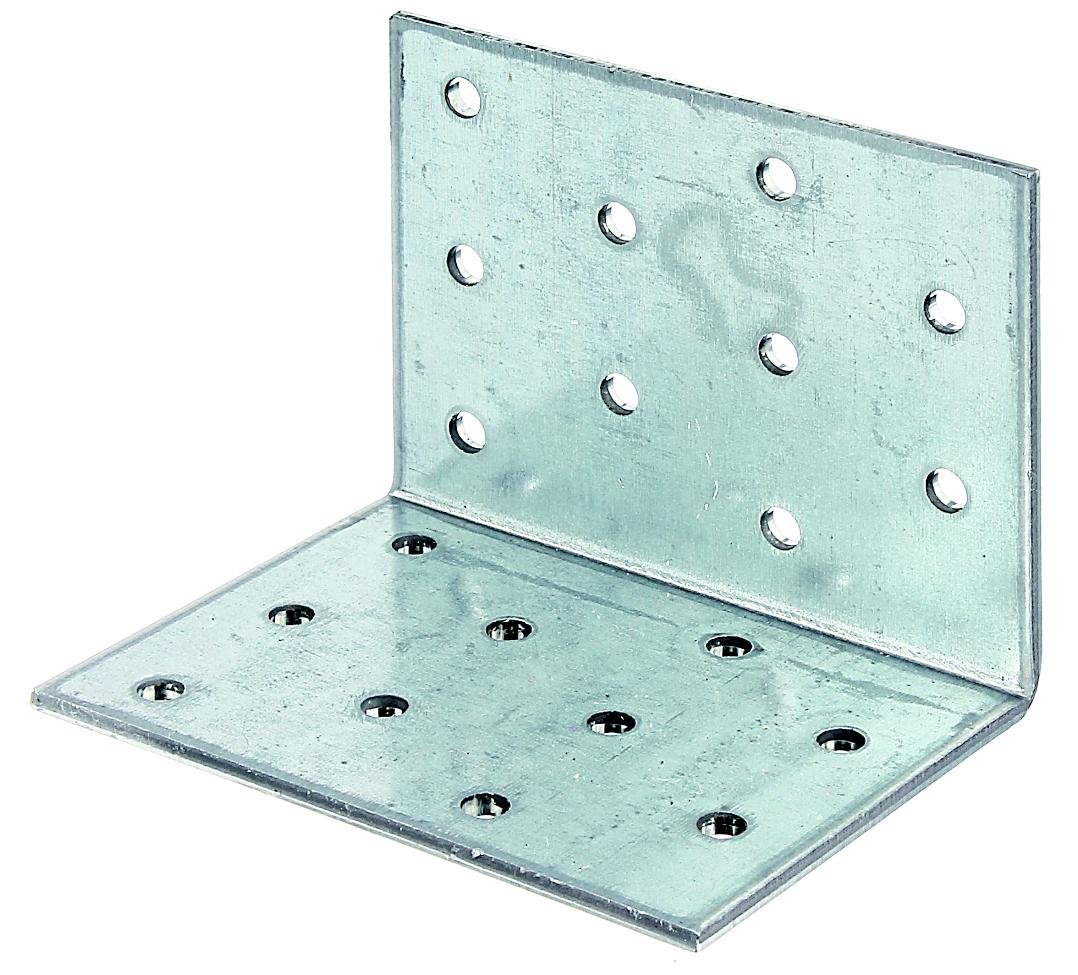 GAH-ALBERTS 330804 - Soporte (60 x 60 x 80 mm / 25 pcs), color: acabado: galvanizado en caliente