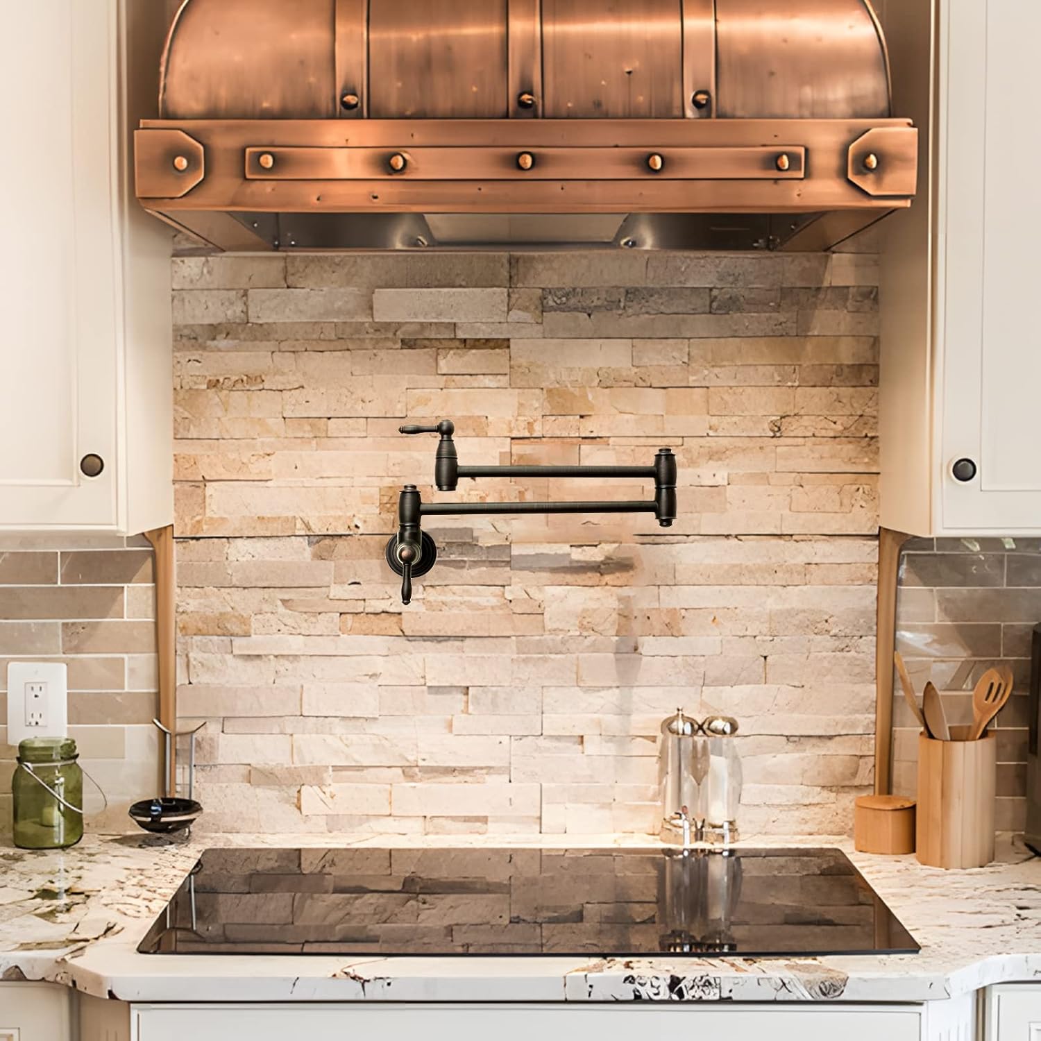 Akicon Pot Filler Kitchen Faucet Wall-Mounted (Oil Rubbed Bronze)