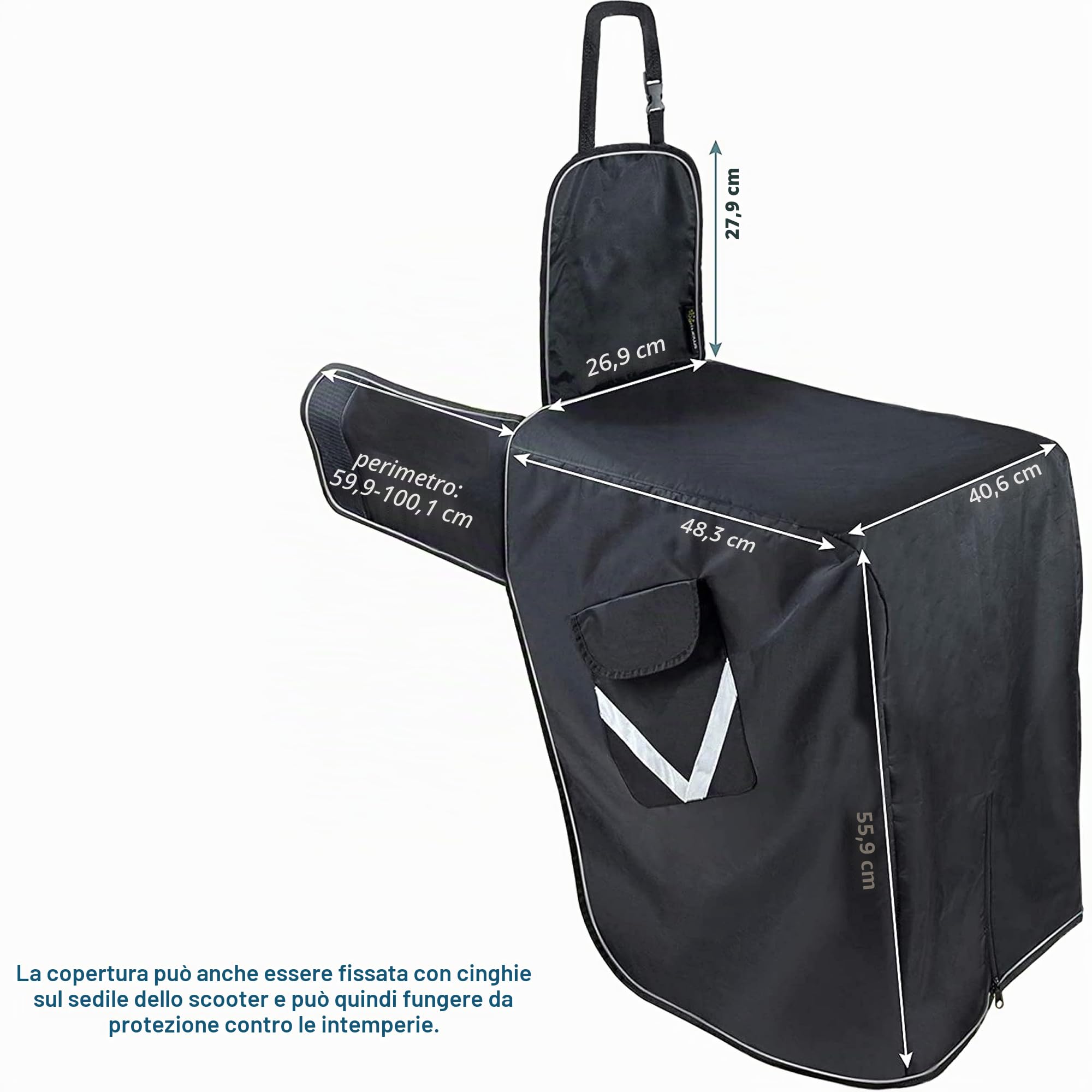 Coprigambe Scooter Universale - Copertura Prottetiva per Moto - Parabrezza per Tutti Gli Scooter - Misura Universale - Certificato TUV