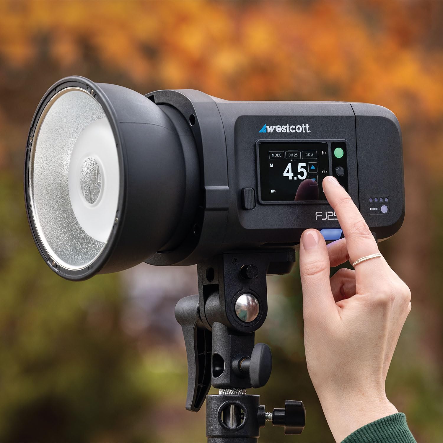 Westcott FJ250 Stroboskop-Touch-Display mit FJ Pro AC/DC (250 Ws) TTL HSS AC/DC Akku über 850 volle Leistungsblitze (US/AC-Stecker)