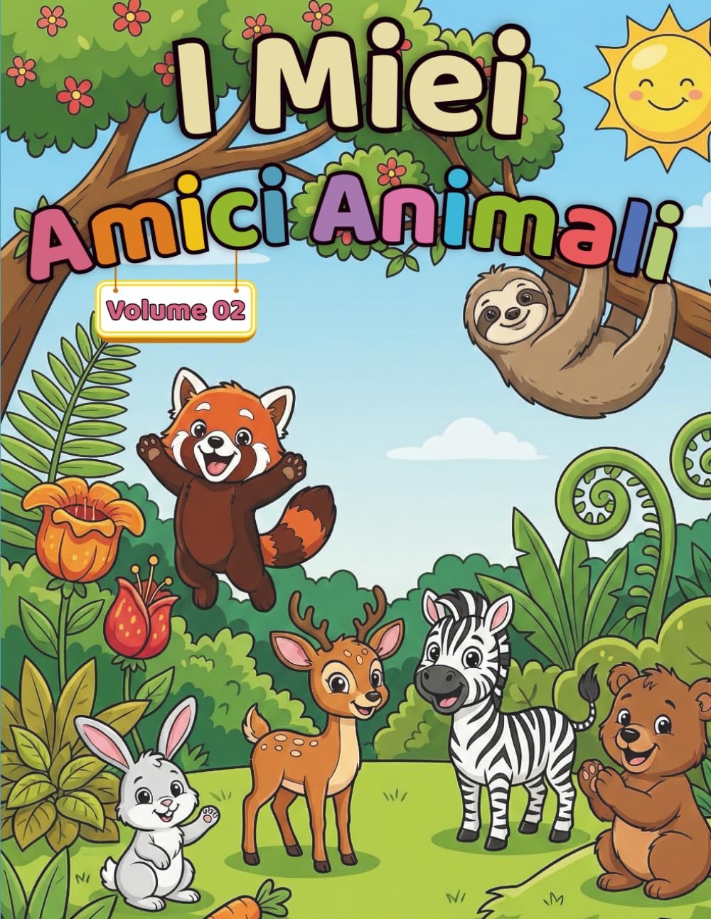 I Miei Amici Animali – Volume 2: Libro da Colorare con Animali Teneri per Bambini dai 3 ai 6 Anni