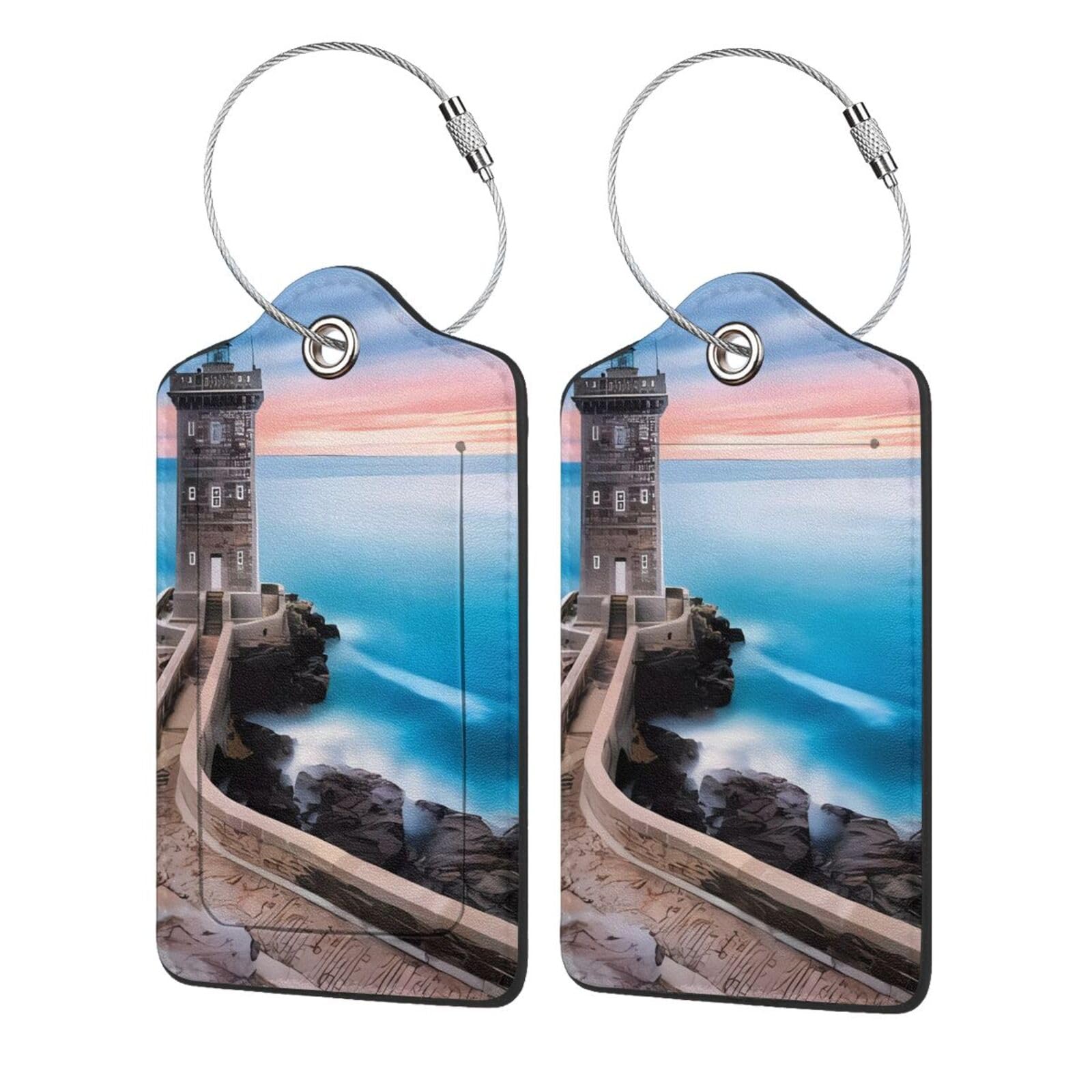 Étiquette de bagage phare de plage pour sécuriser votre valise